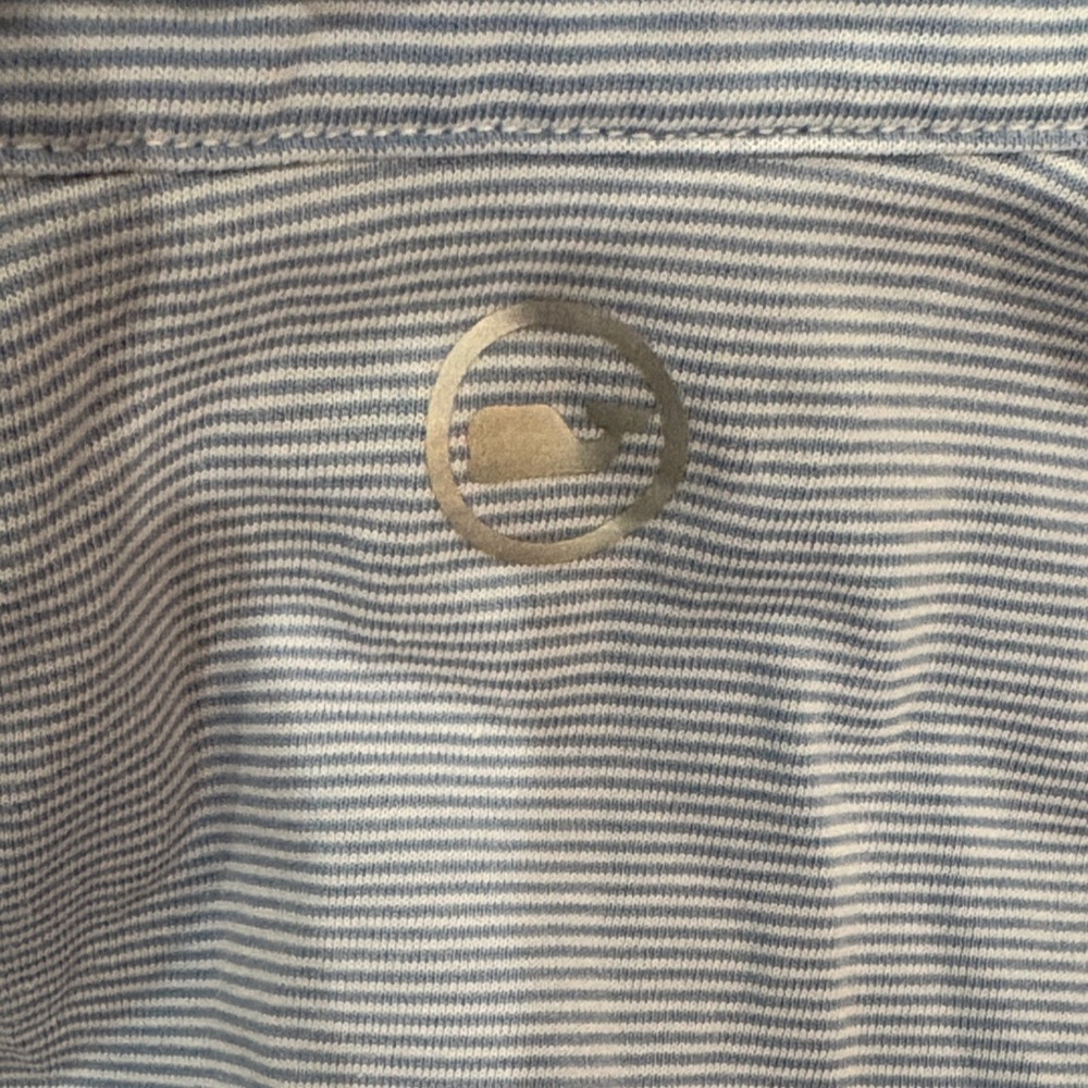 Vineyard Vines Light Blue and White Polo